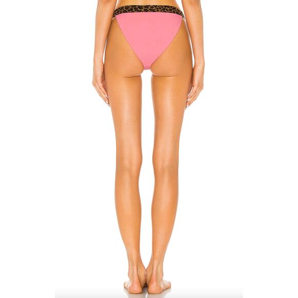 Tularosa Bavaro Bikini Bottoms In Coral And Leopard Women's Size XL NWT - Picture 3 of 8